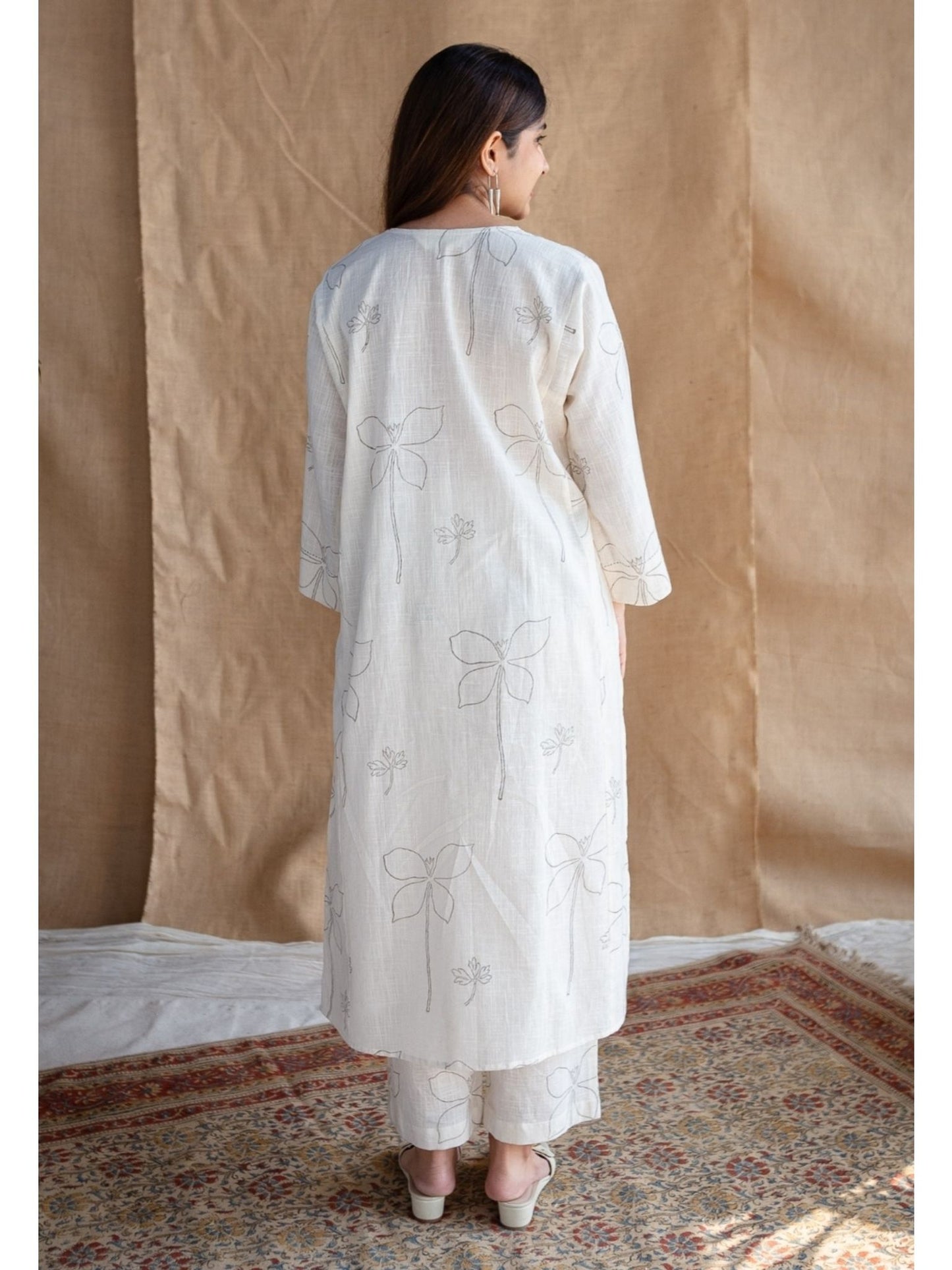 Ivory Blossom Minimalist Co-ord Set