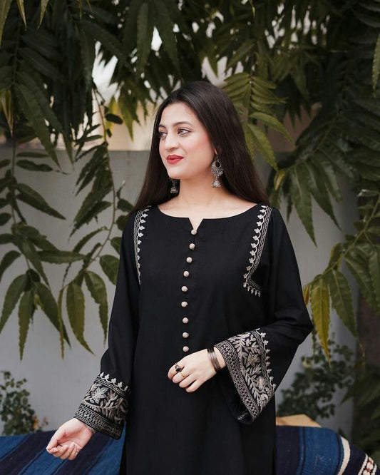 New Aari Work Kurta and palazzo Set