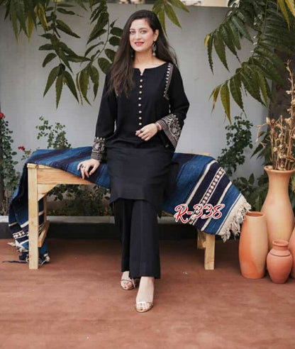 New Aari Work Kurta and palazzo Set