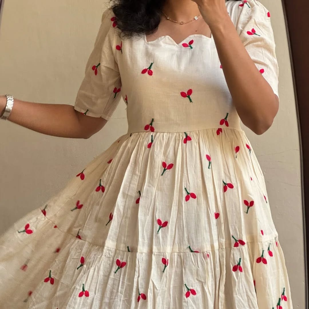 White Midi Cotton Casual Dresses for women
